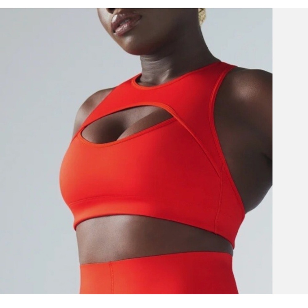 Savage X Fenty Hotline Medium Impact Sports Bra Red Cutout 2X